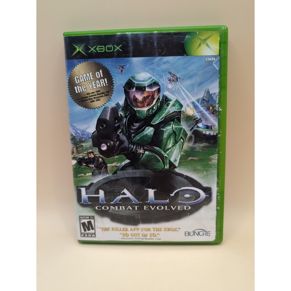 Halo: Combat Evolved (Microsoft Xbox, 2001) Case and Booklet, CIB